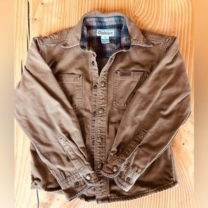 Carhartt boys small flannel lined shirt/jacket
